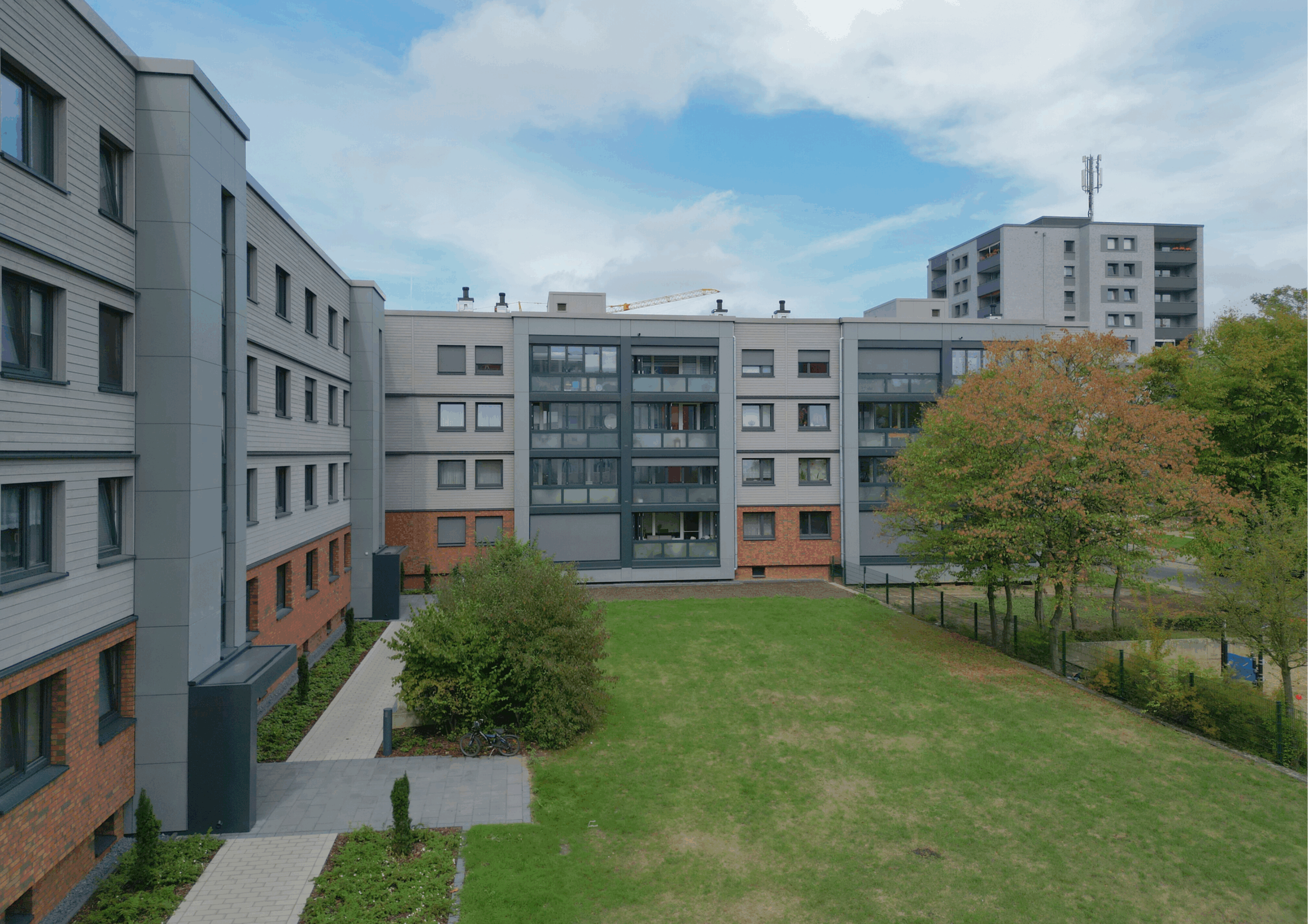 Corellistraße Düsseldorf, Leistung: Serielle Fassadensanierung