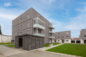 Mit dem Projekt GrünerLeben setzt die HOLZUNION ihr SystemQ-Konzept erstmals praktisch um und führt es in den Vertrieb ein. Auf dem Foto ein Referenzprojekt.